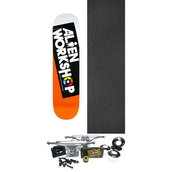 Alien Workshop Skateboards Filmworks Orange Skateboard Deck - 8" x 31.625" - Complete Skateboard Bundle
